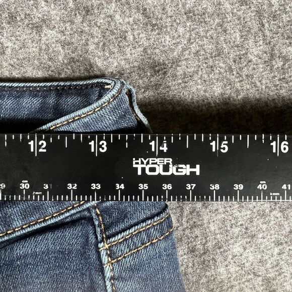 American Eagle Hi Rise Jegging Jeans Size 2 Womens Distressed Blue Stretch Denim - Picture 4 of 8